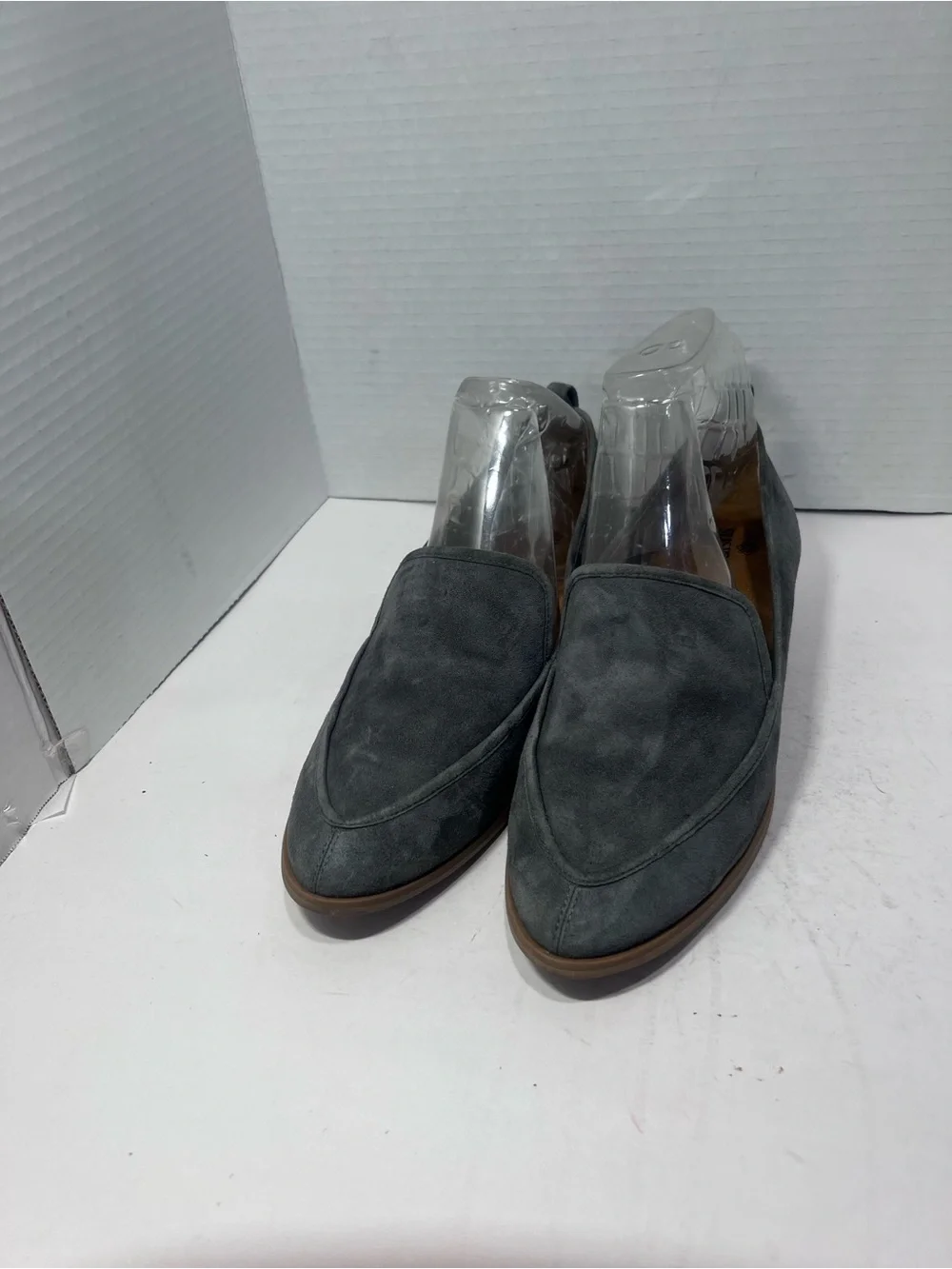 Susina Women's Suede Slip-On Loafers in Charcoal Gray